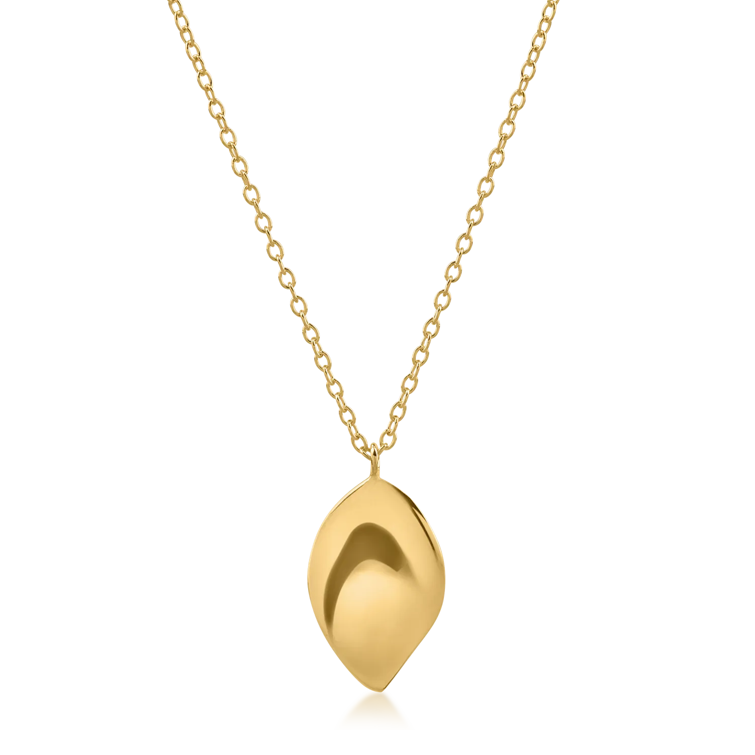 Yellow gold pendant necklace