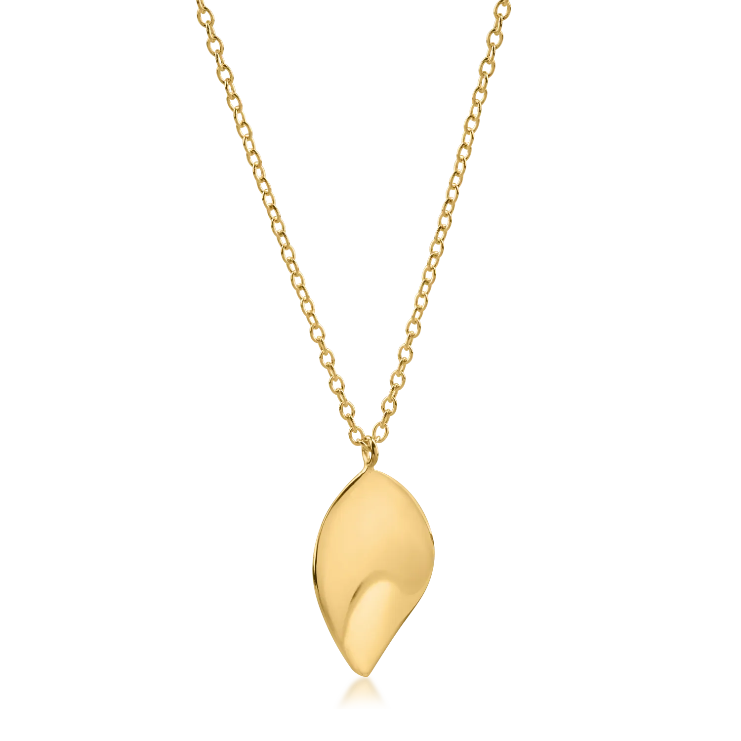 Yellow gold pendant necklace