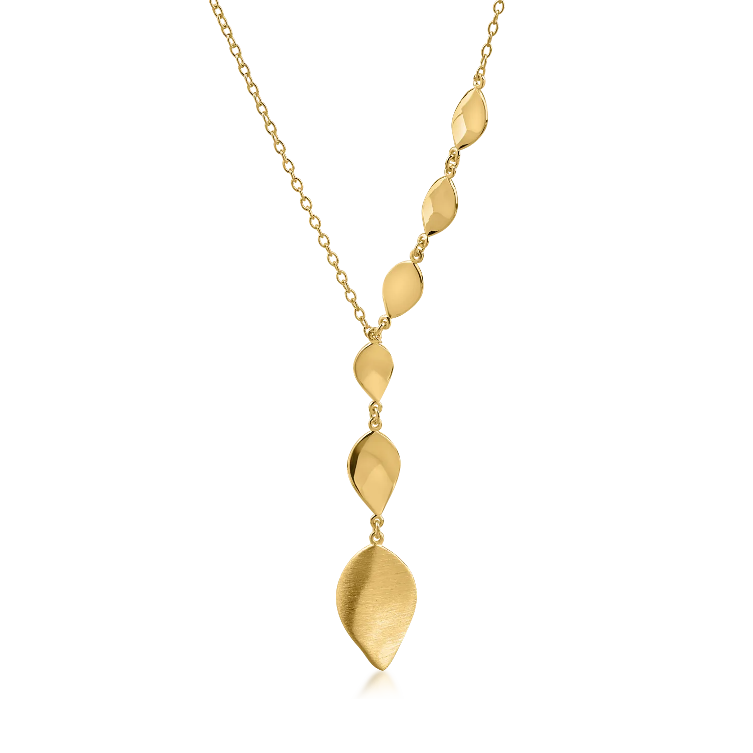 Yellow gold pendant necklace