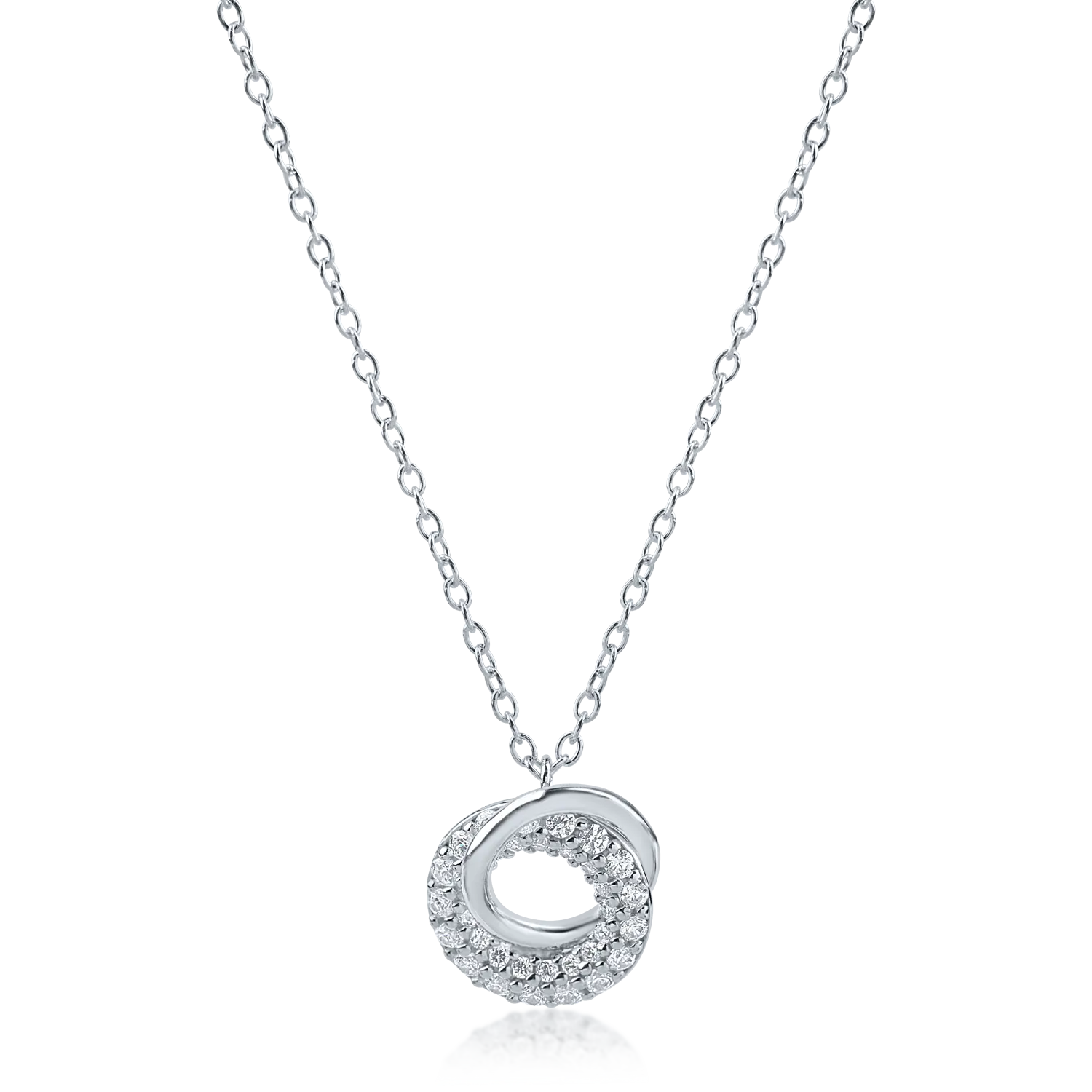 White gold pendant necklace