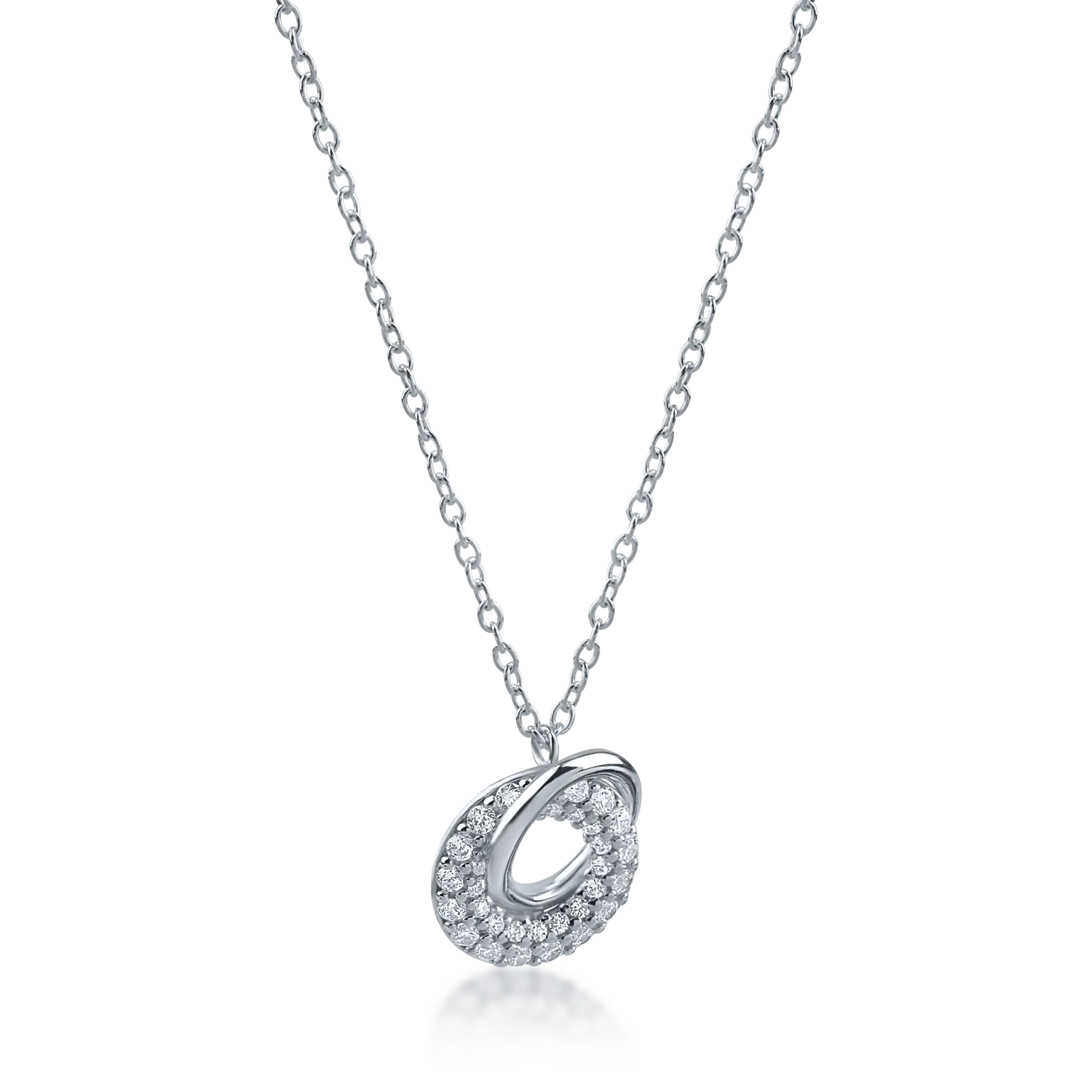 White gold pendant necklace