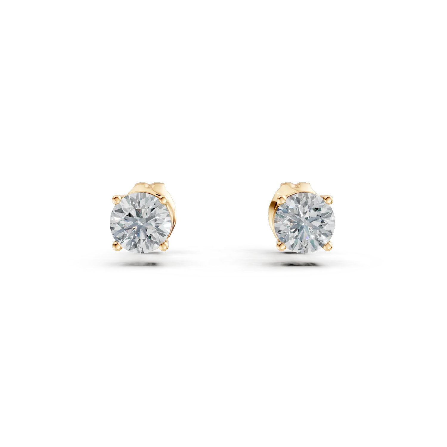 Yellow gold earrings
