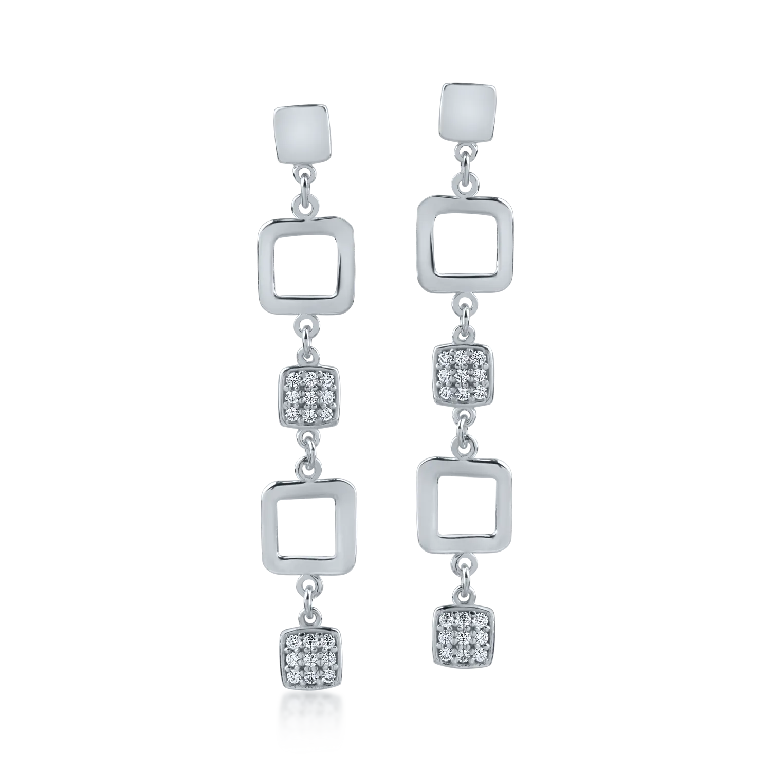 White gold earrings