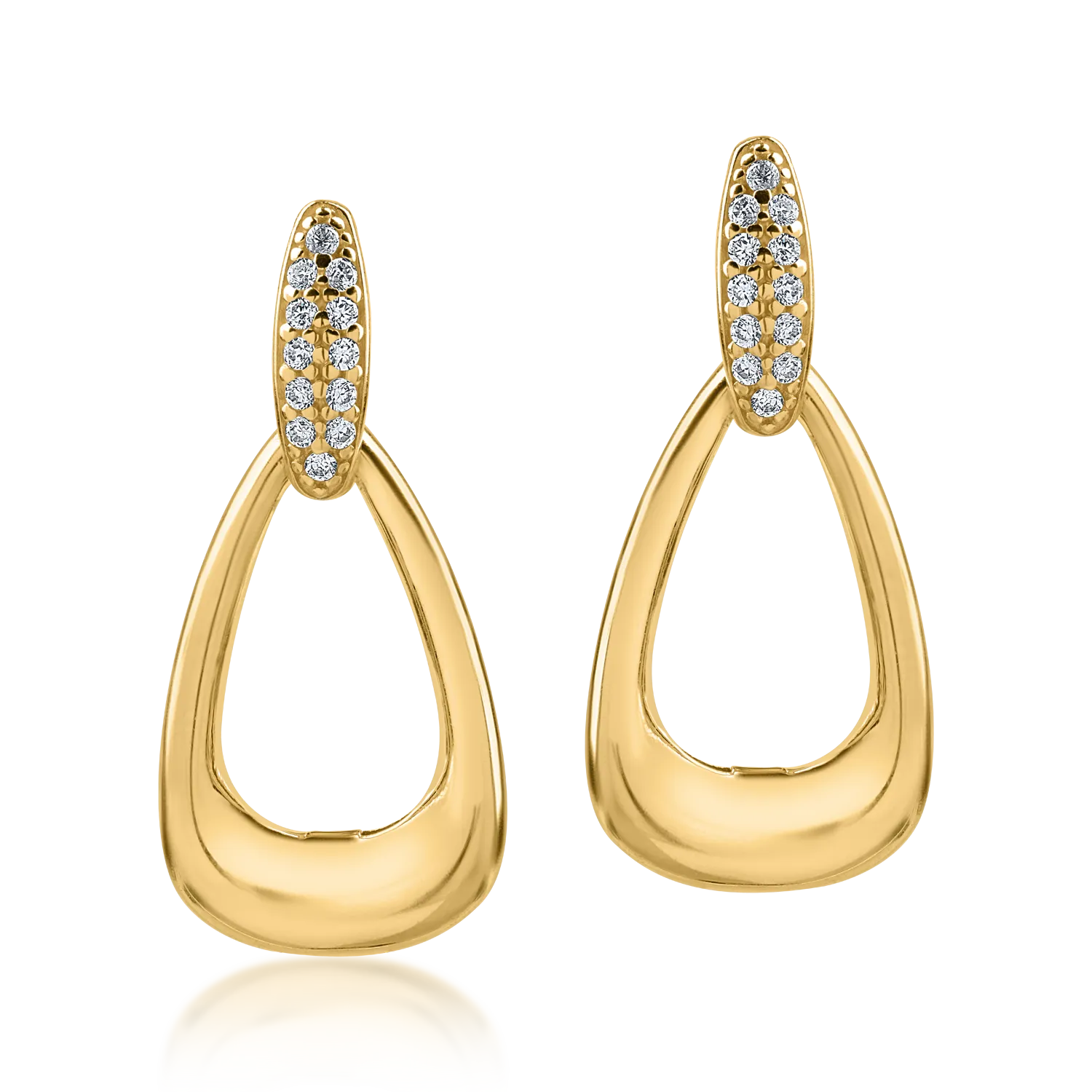 Yellow gold earrings