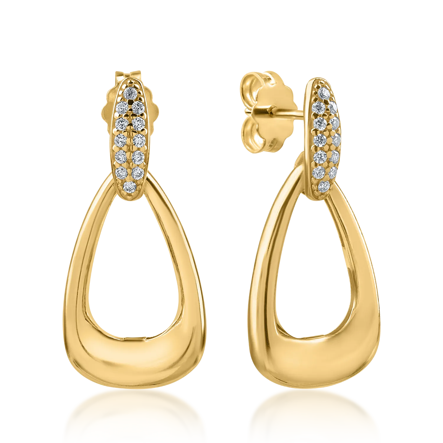 Cercei din aur galben