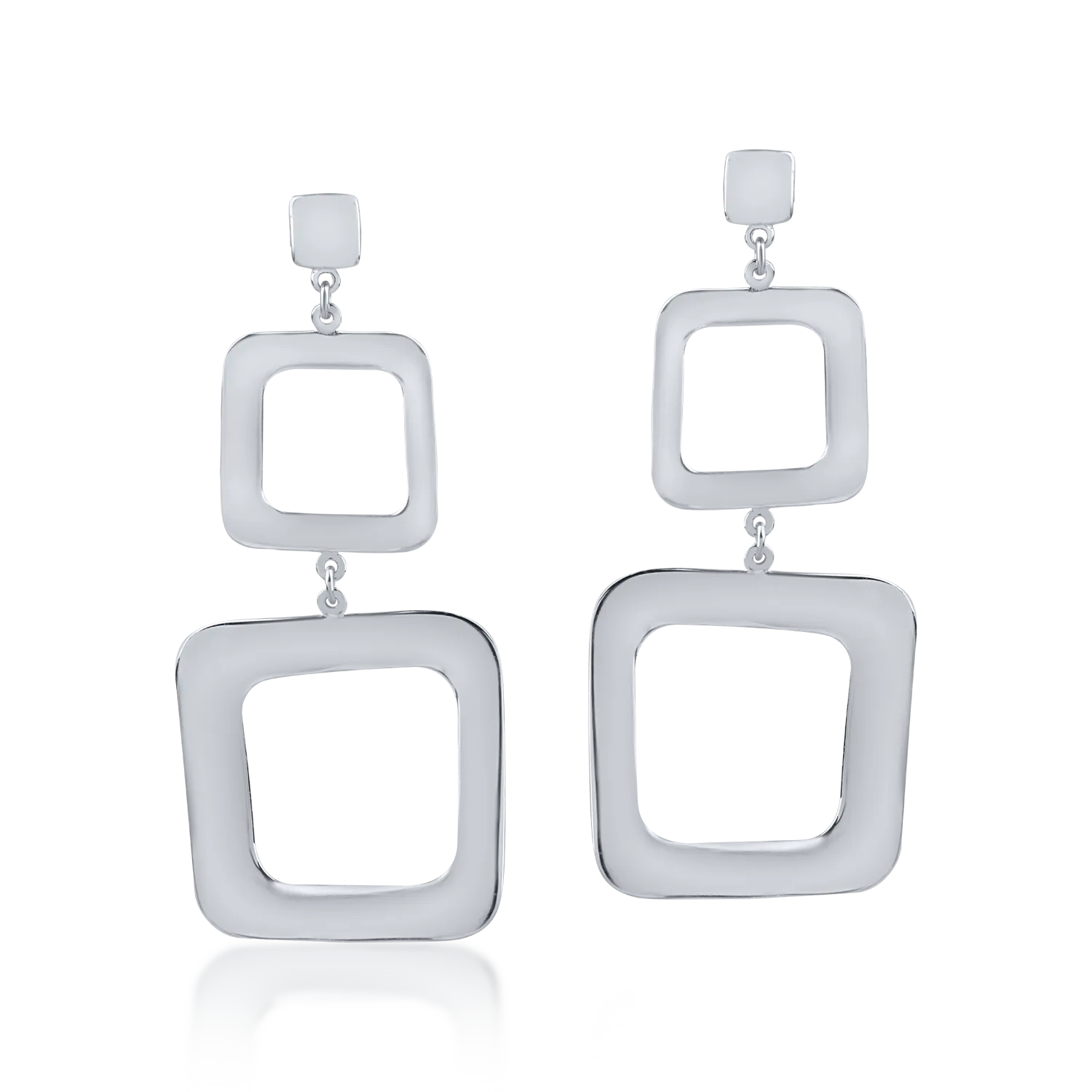 White gold earrings