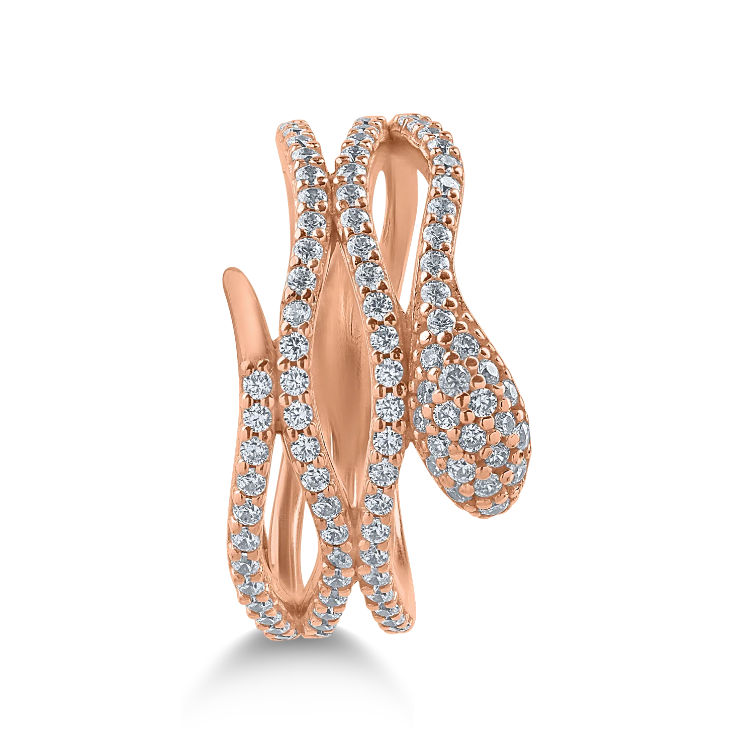 Rose gold snake ring