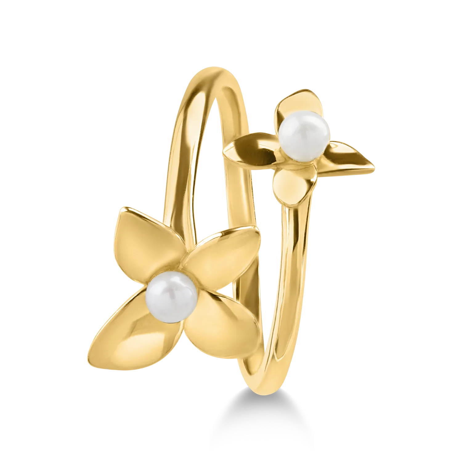 Yellow gold flower ring