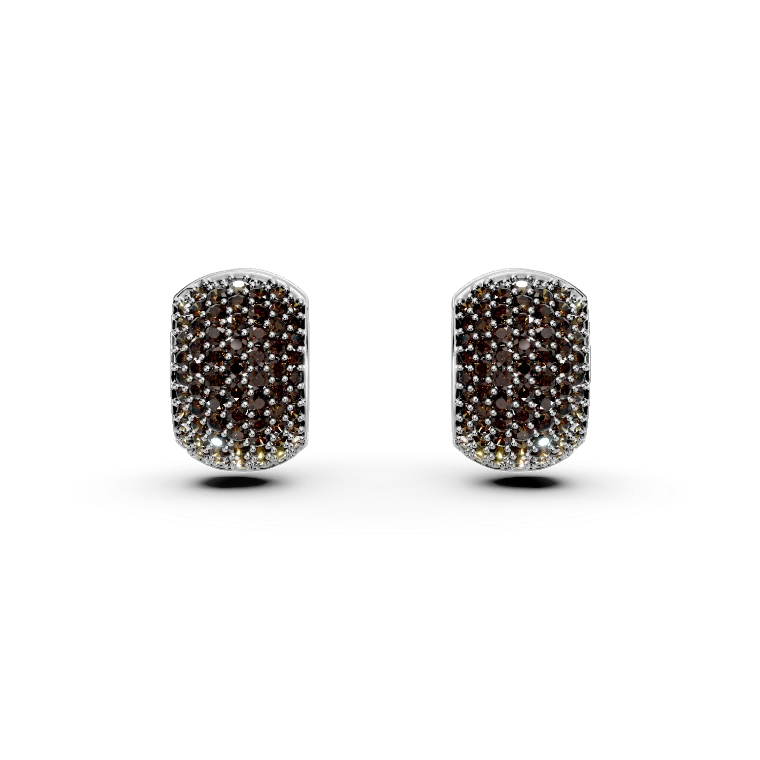 Обеци от бяло злато с цирконий-162967