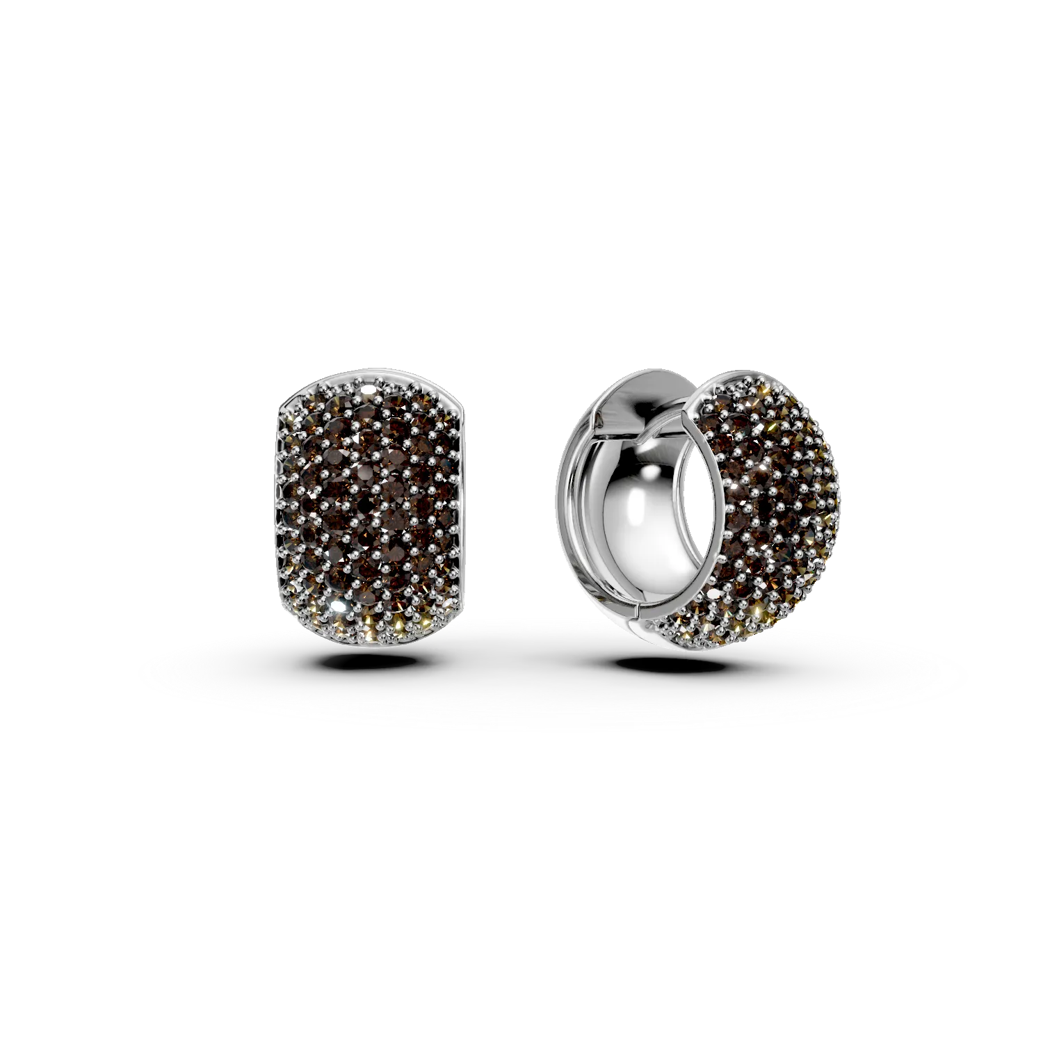 Обеци от бяло злато с цирконий