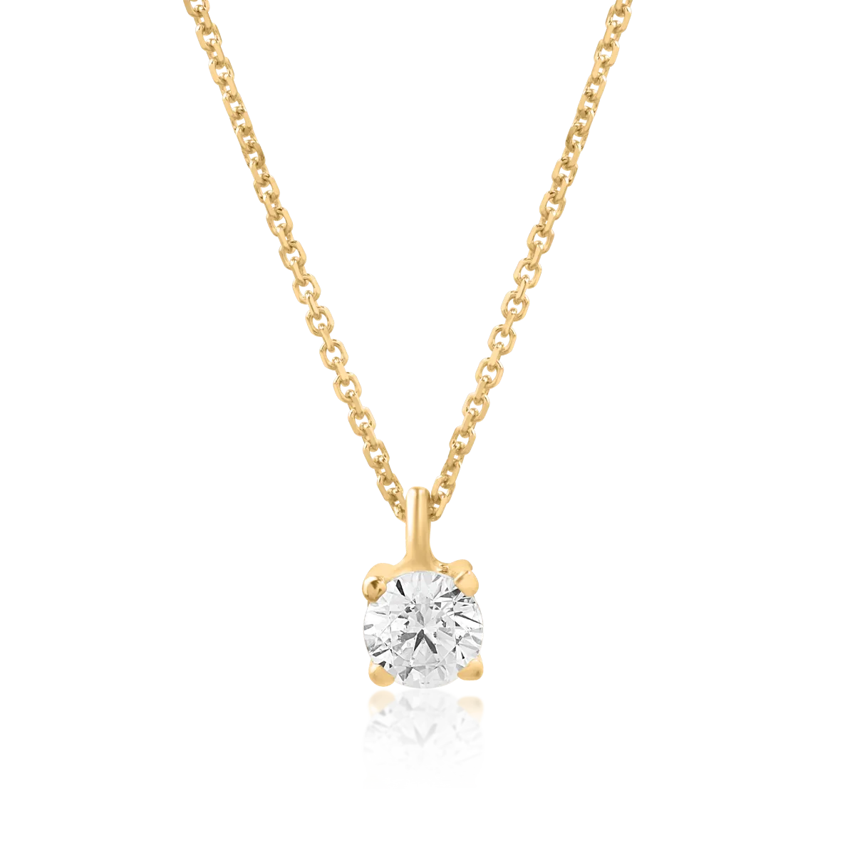 Yellow gold pendant necklace