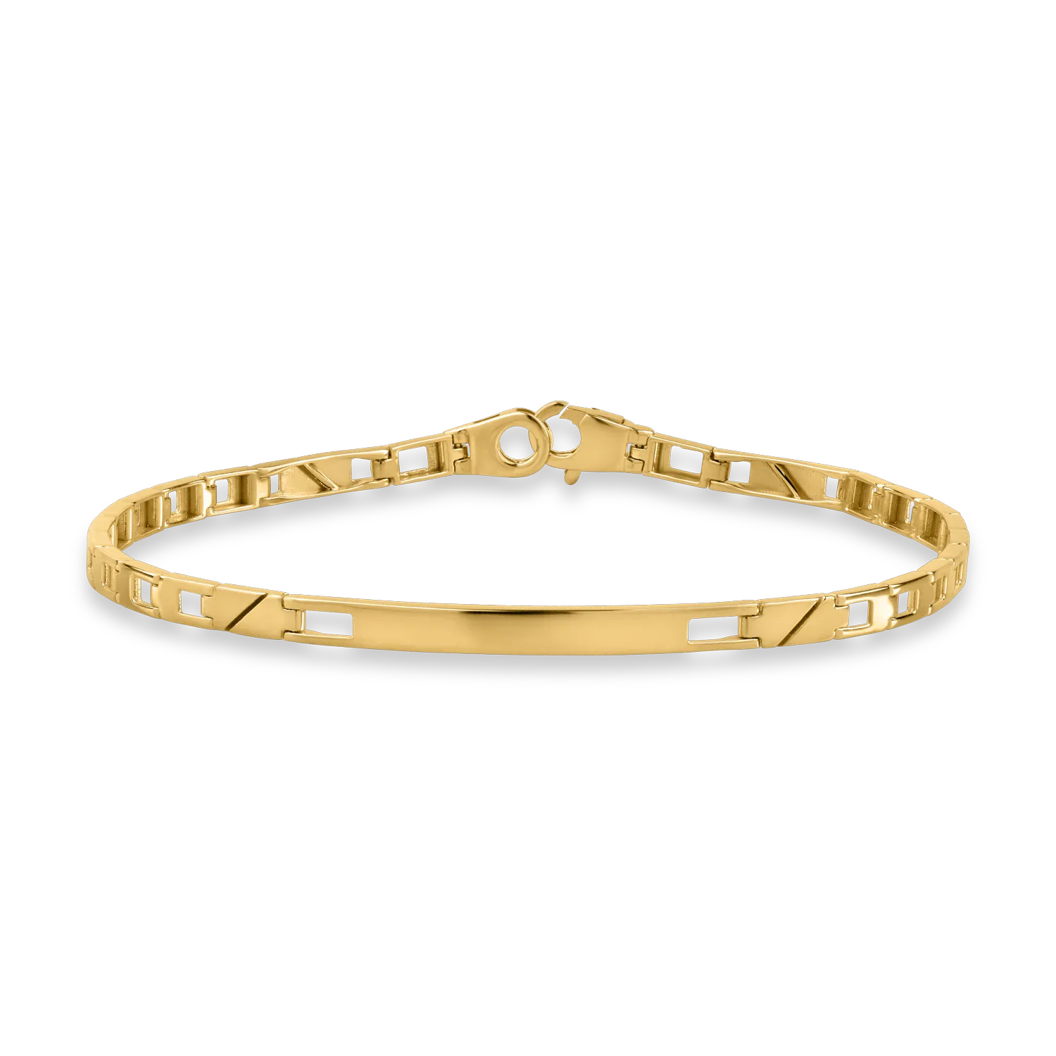 Yellow gold men's bracelet