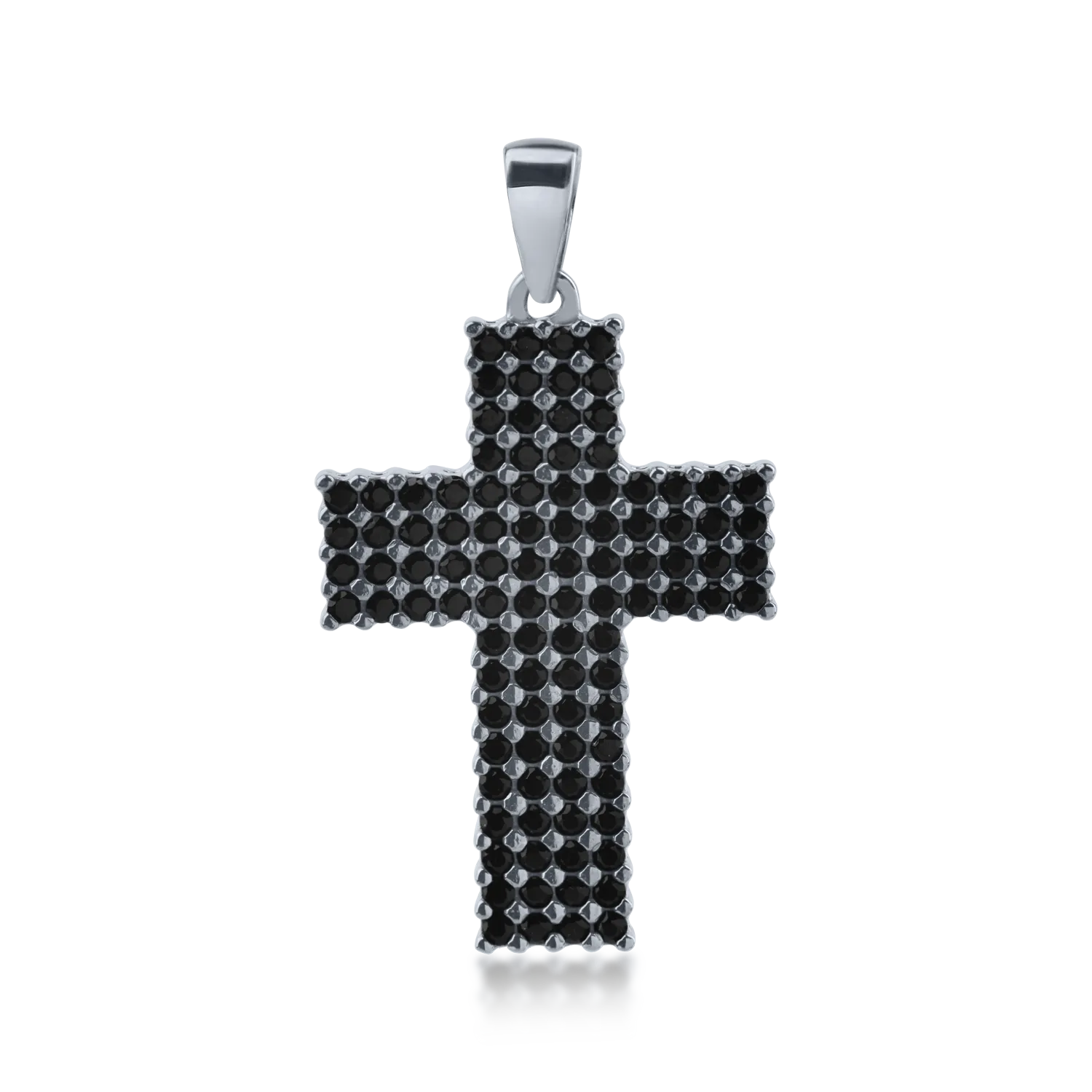Pandantiv cruce din aur negru-163046