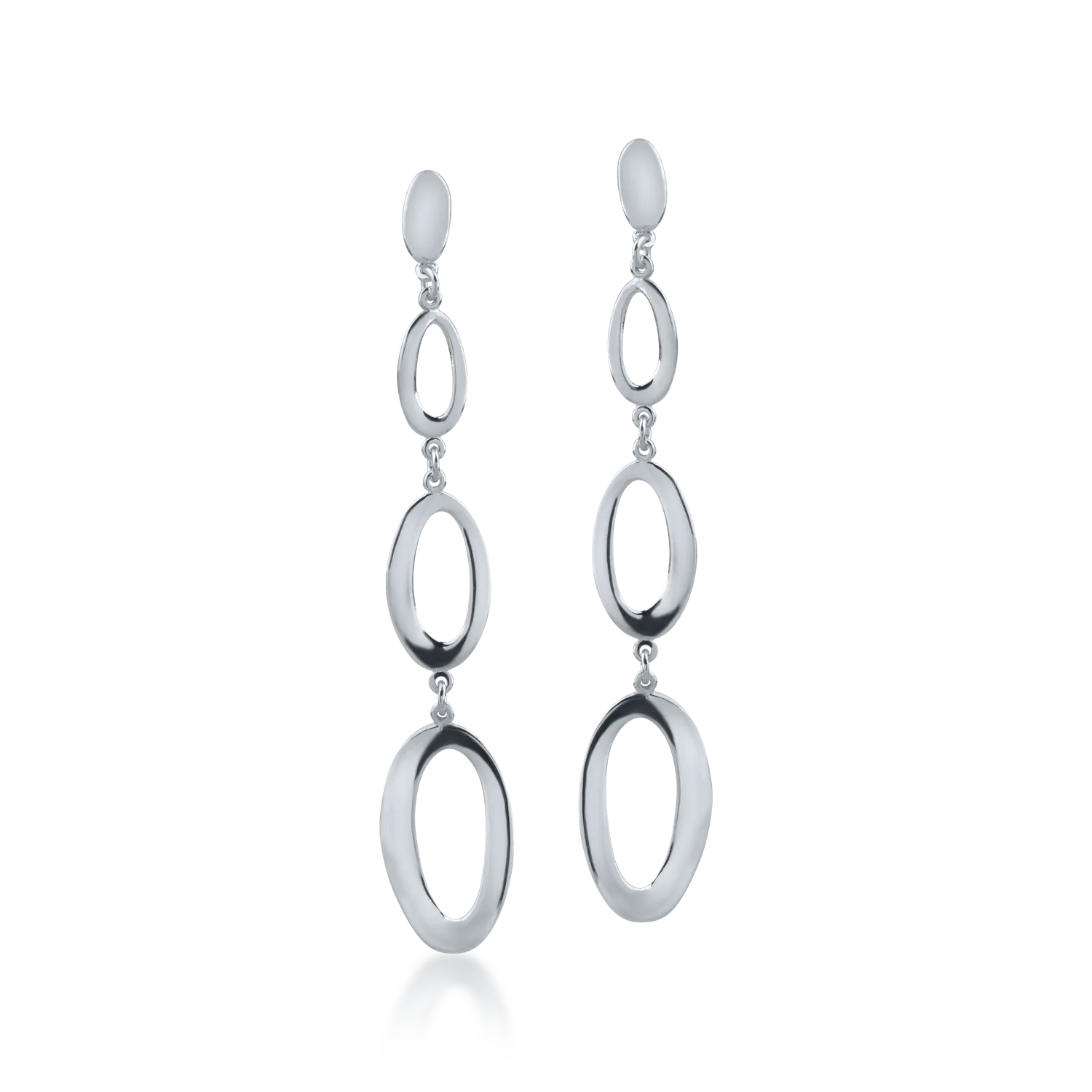 White gold earrings