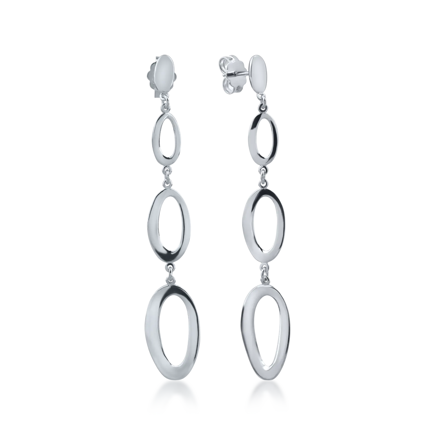 White gold earrings