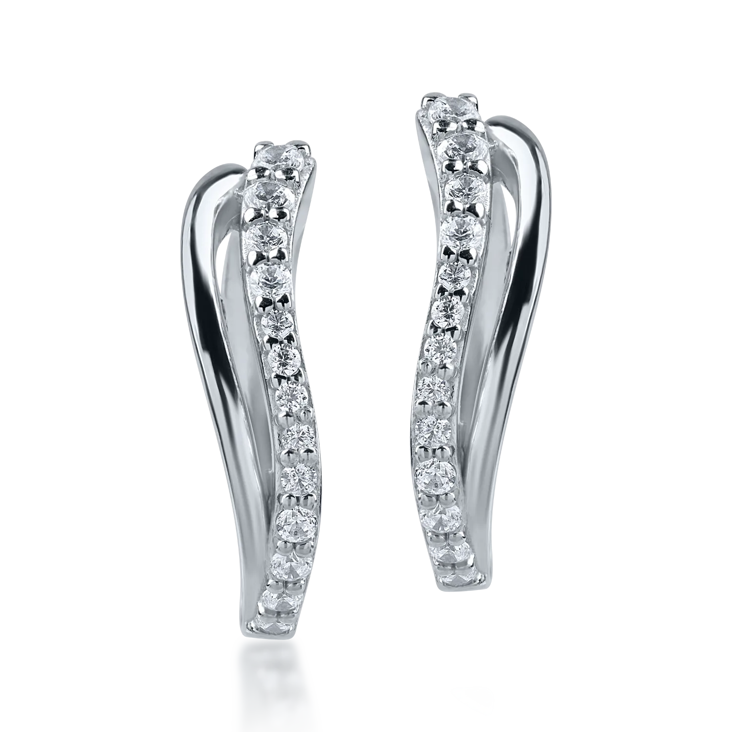 White gold earrings