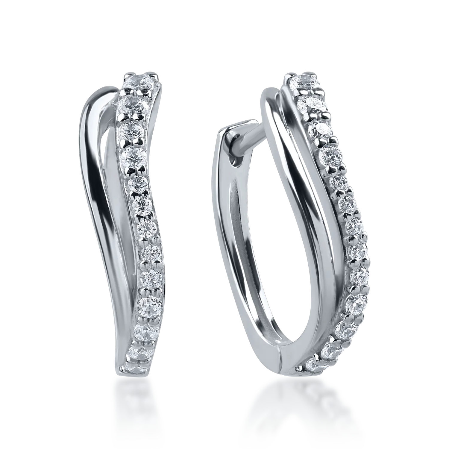 White gold earrings