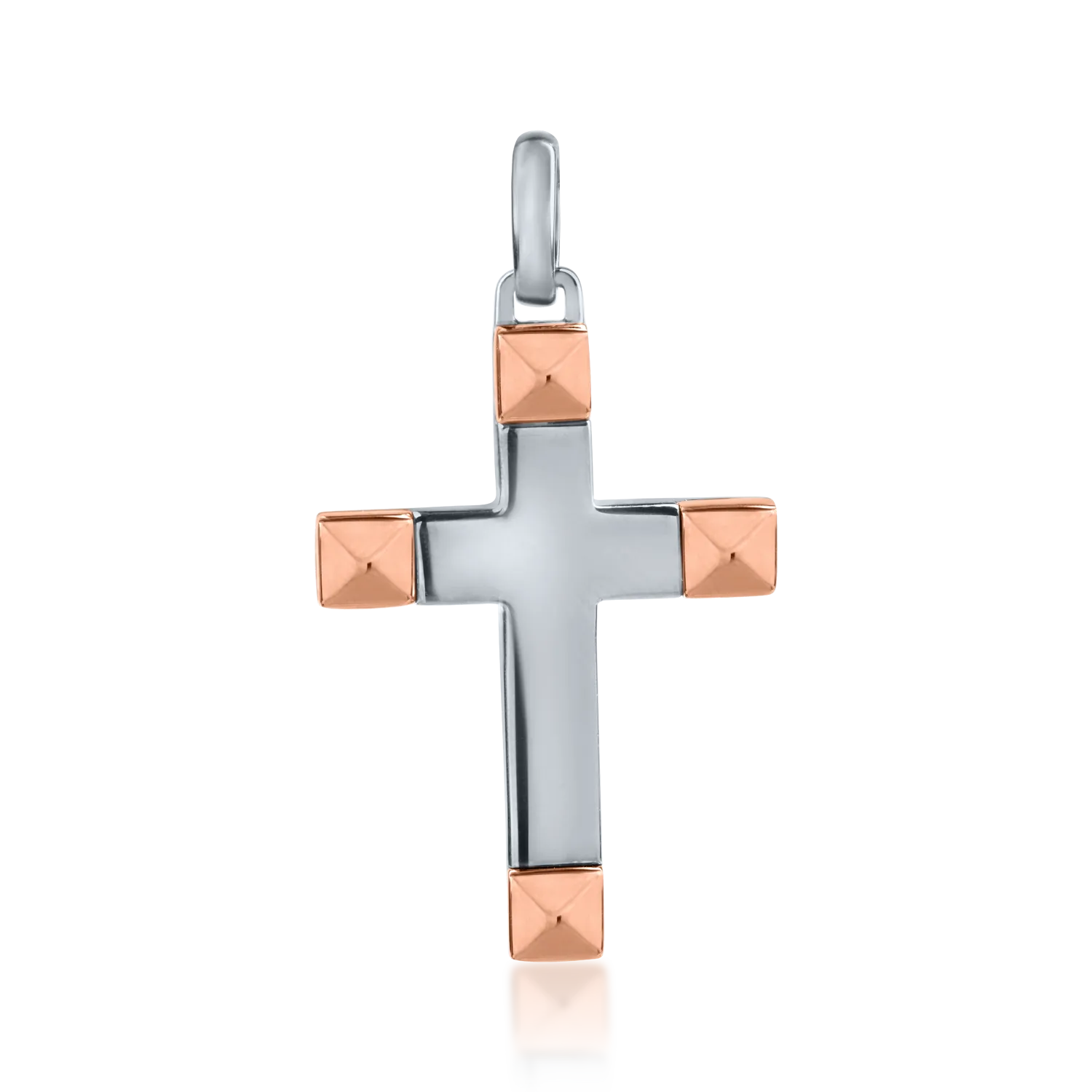 Rose-black gold cross pendant