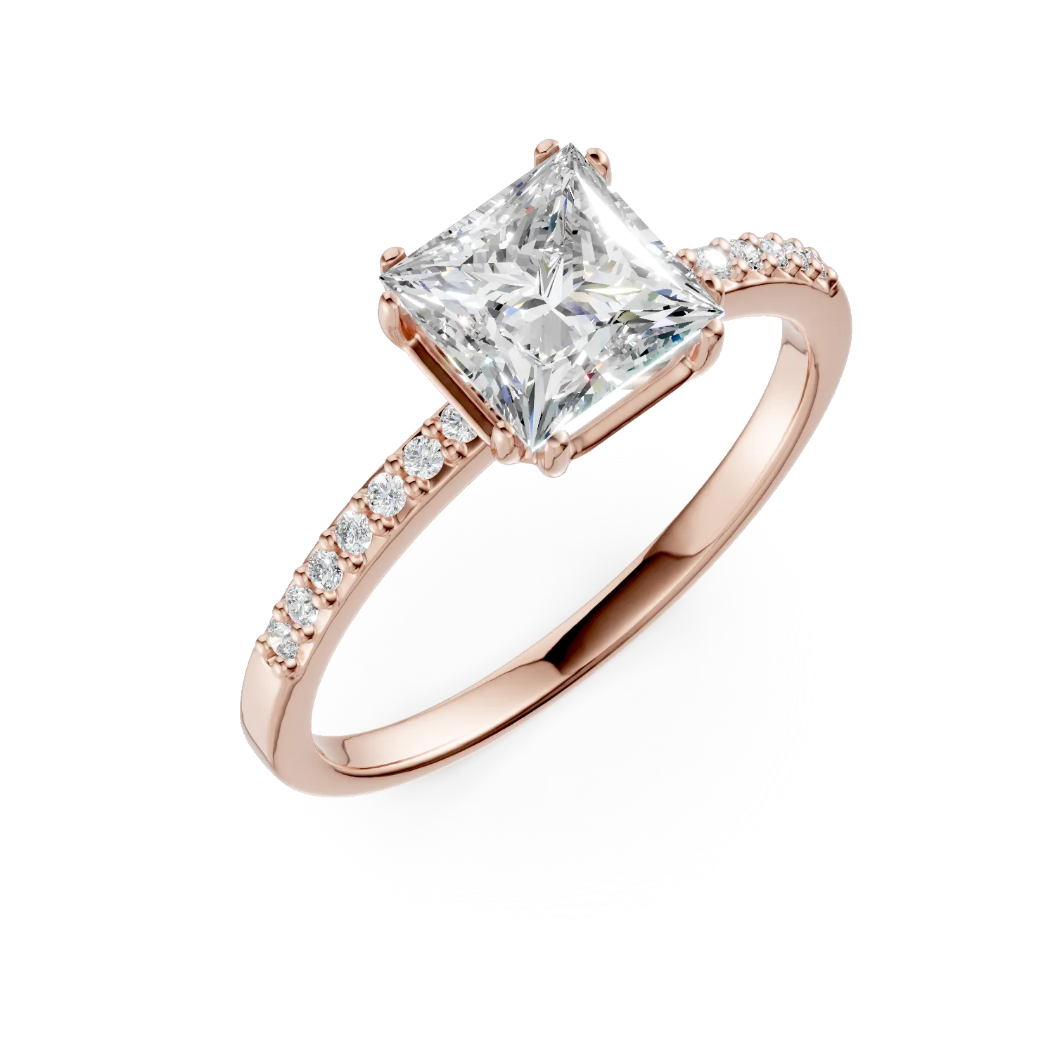 Rose gold engagement ring