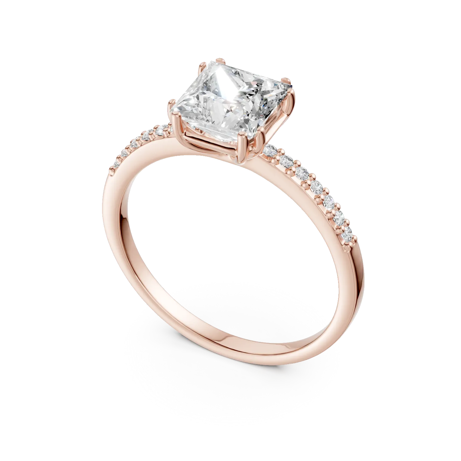 Rose gold engagement ring