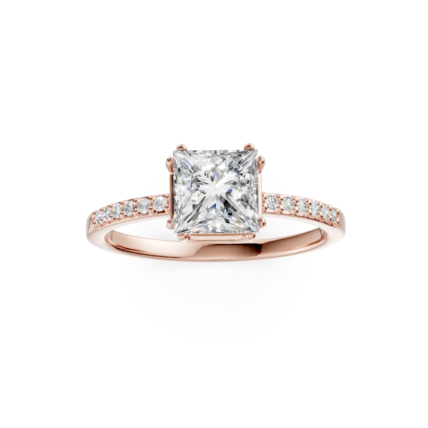 Rose gold engagement ring