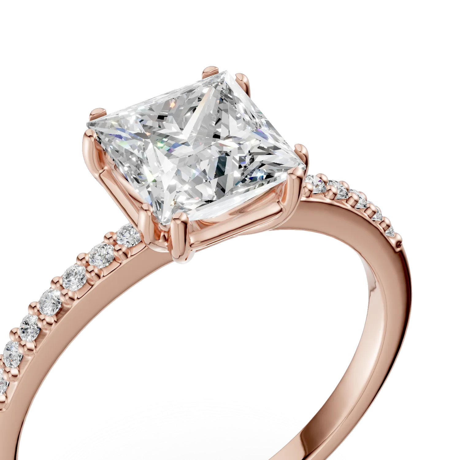 Rose gold engagement ring