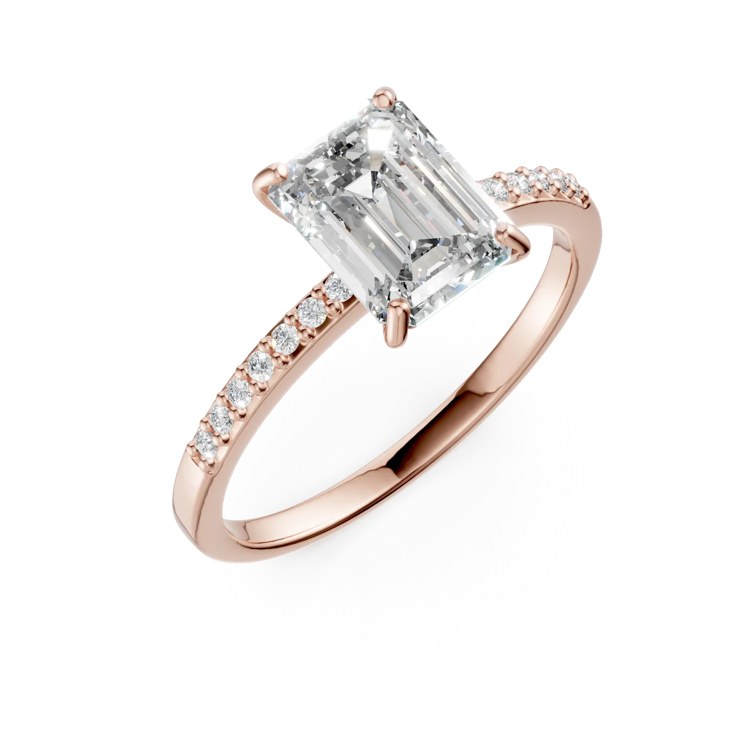 Rose gold engagement ring