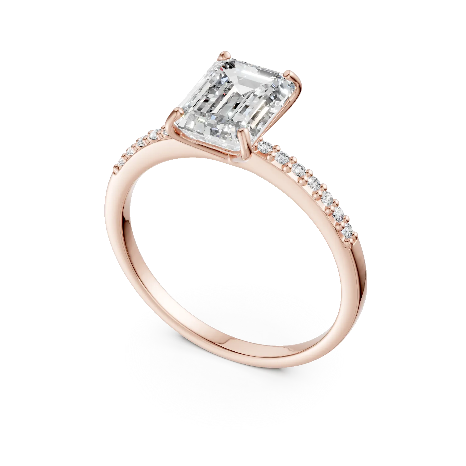 Rose gold engagement ring