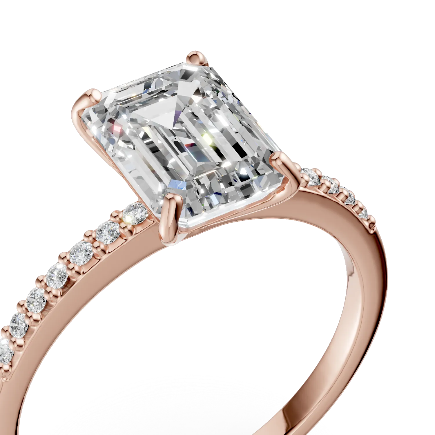 Rose gold engagement ring