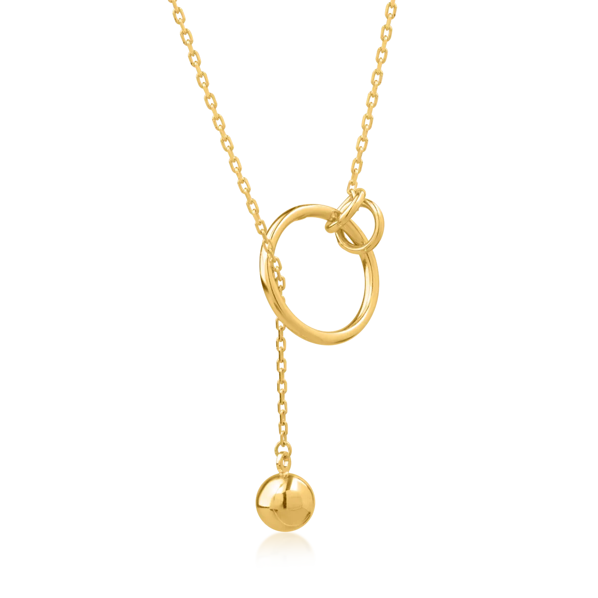 Yellow gold pendant necklace