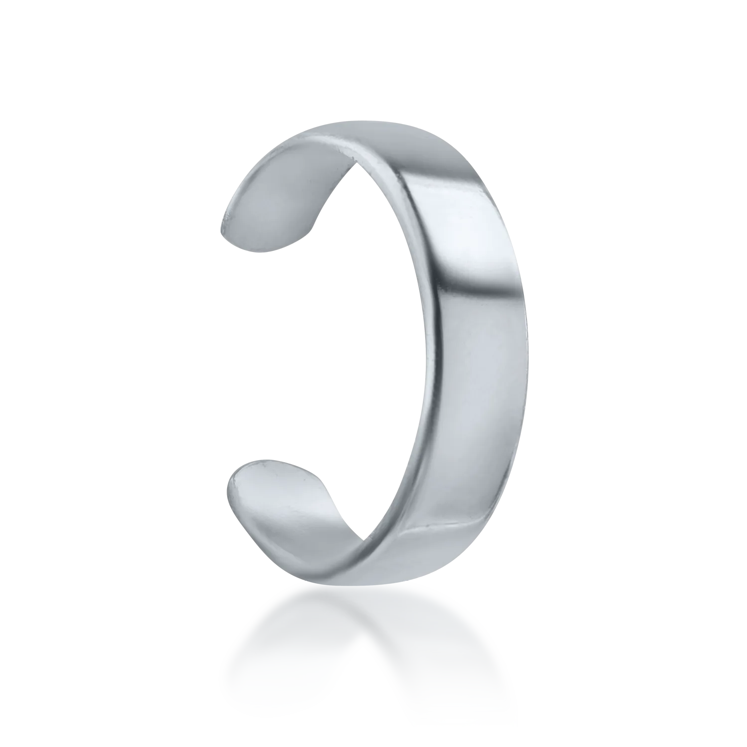 Cercel ear cuff din aur alb