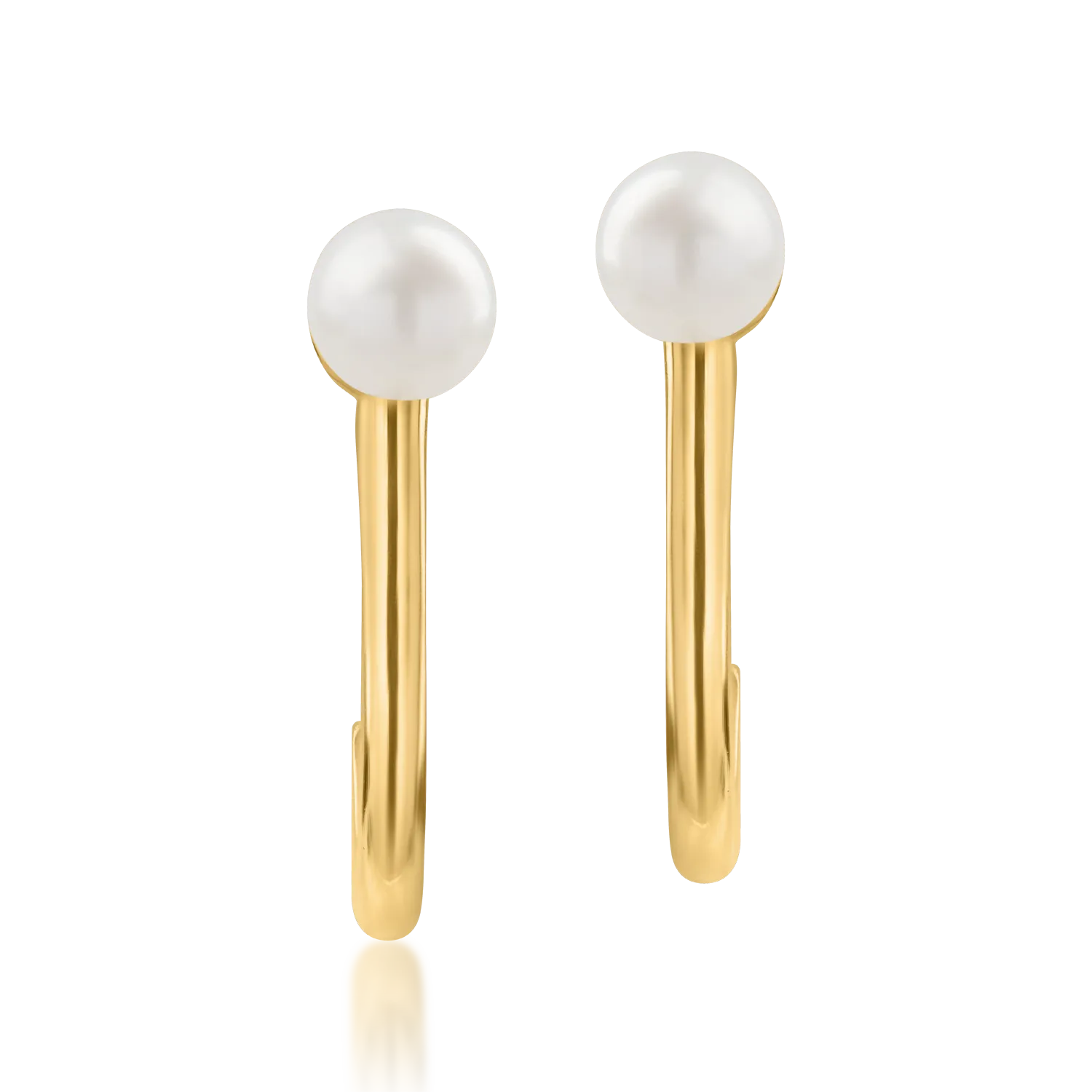 Yellow gold earrings