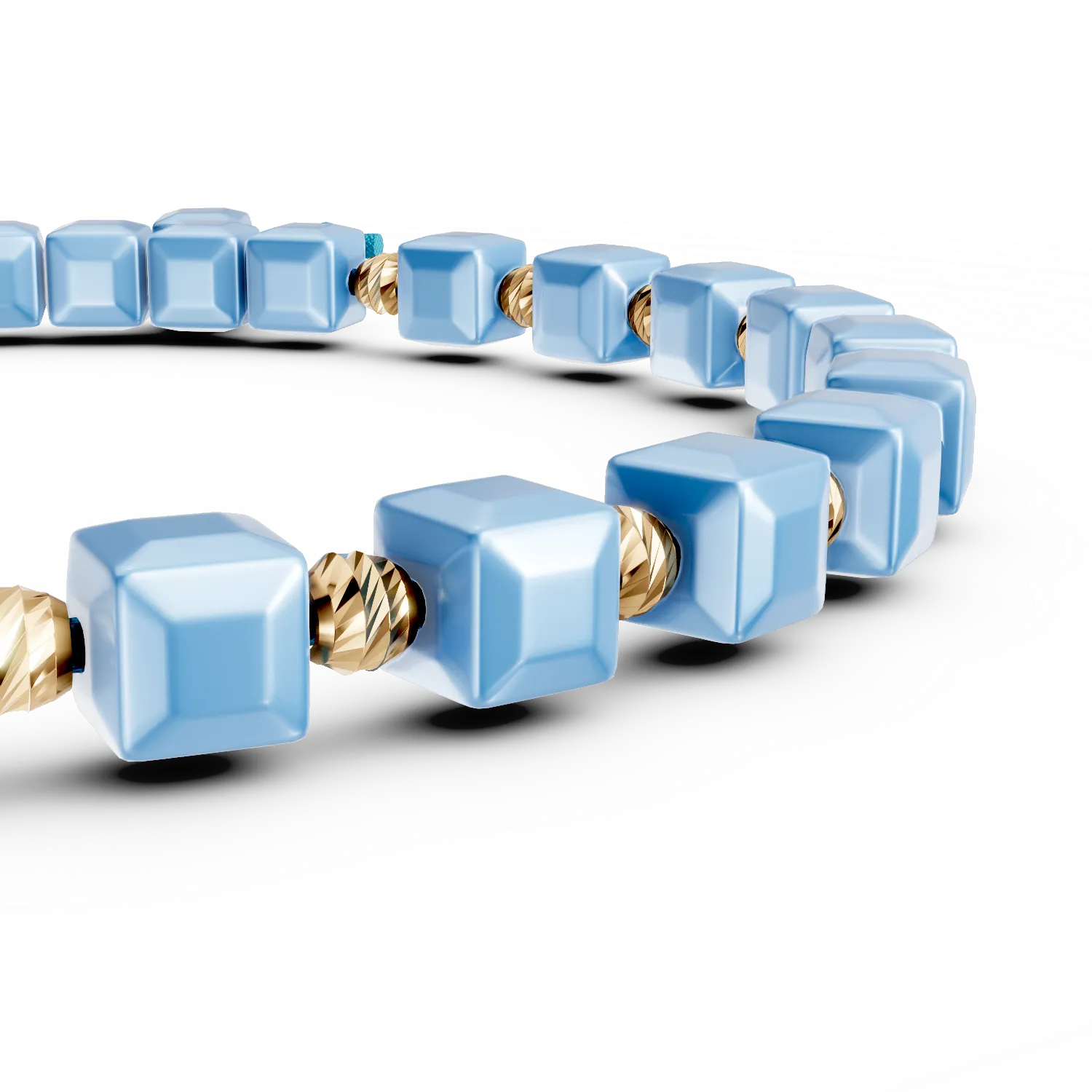 Yellow gold cord bracelet