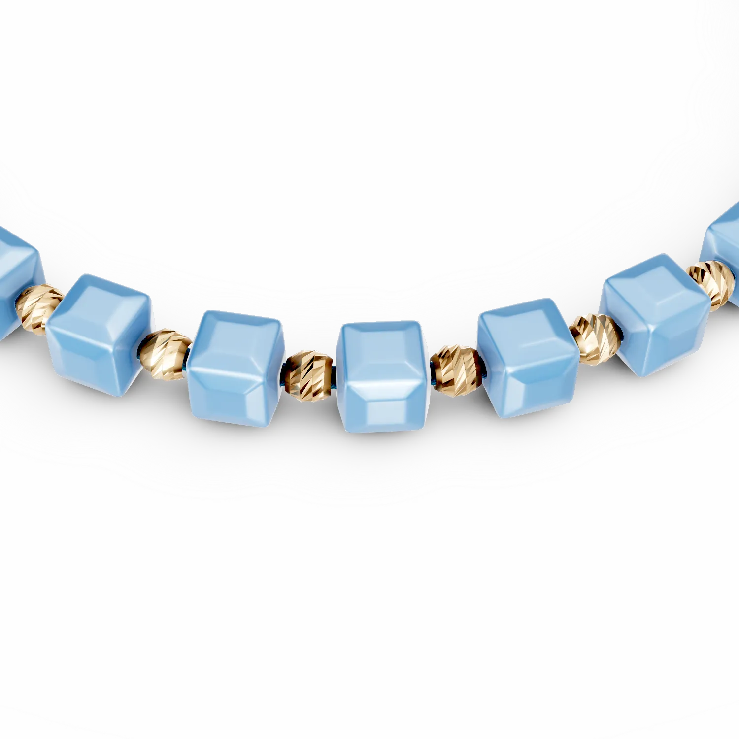 Yellow gold cord bracelet