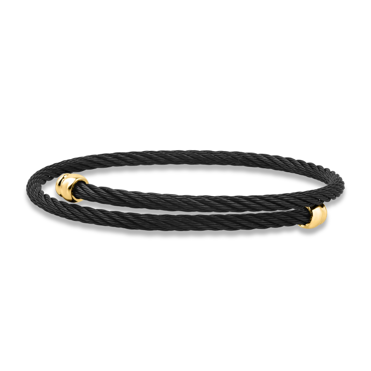 Steel and yellow gold men's bracelet