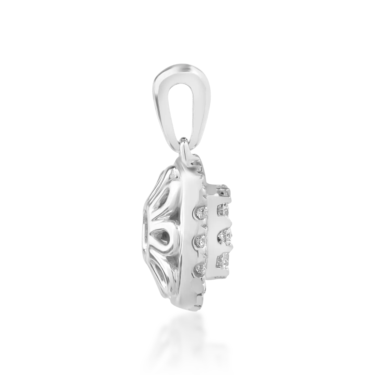 Wisiorek z 14K białego złota i diamenty 0.3kr