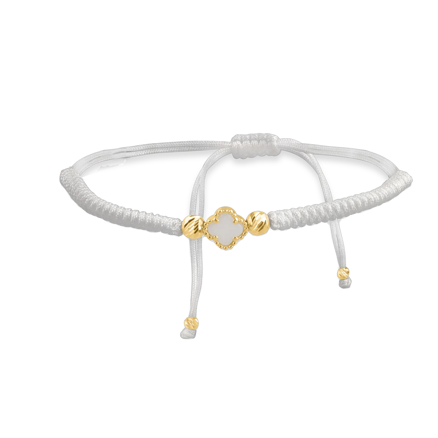 Yellow gold cord bracelet