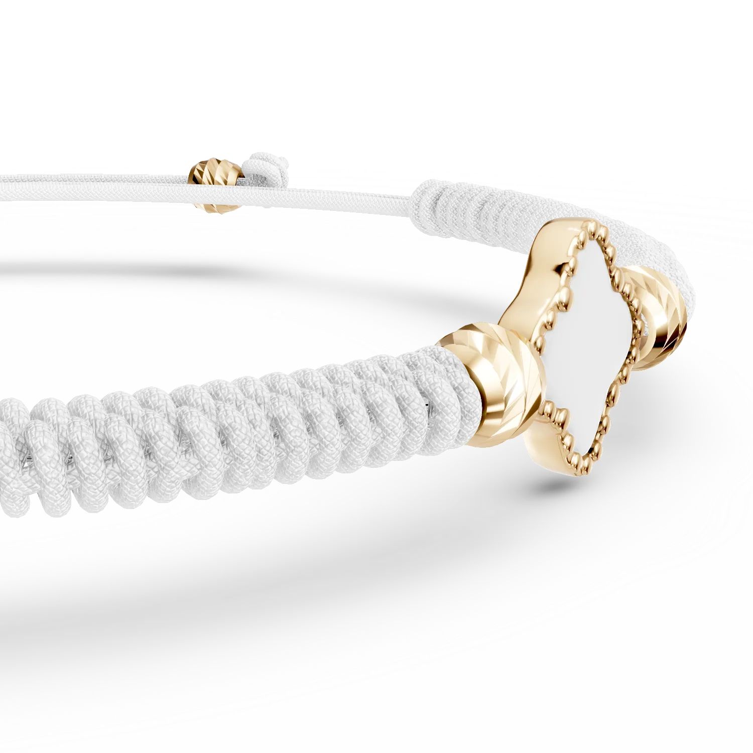 Гривна с шнур от жълто злато