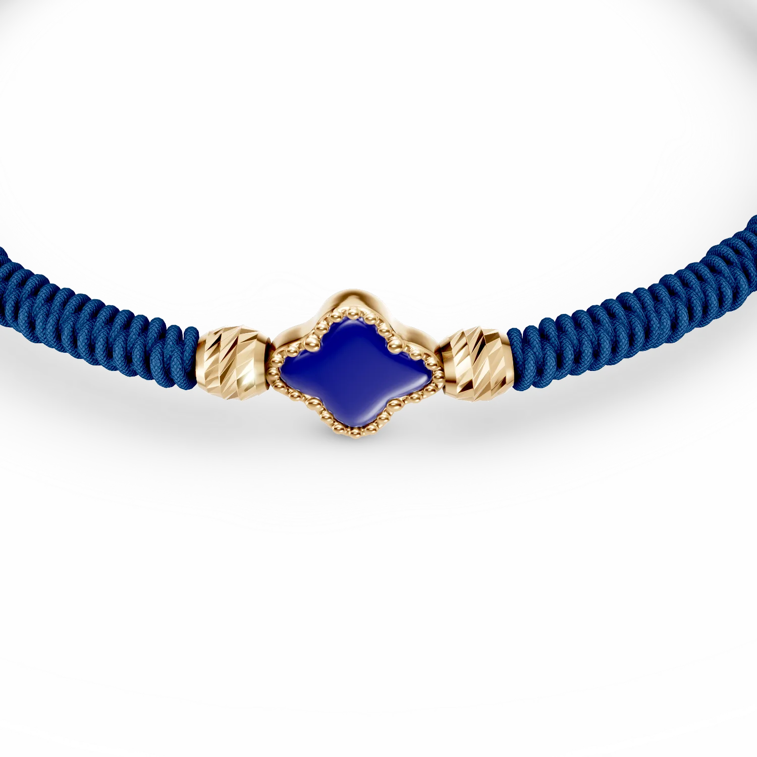 Yellow gold cord bracelet