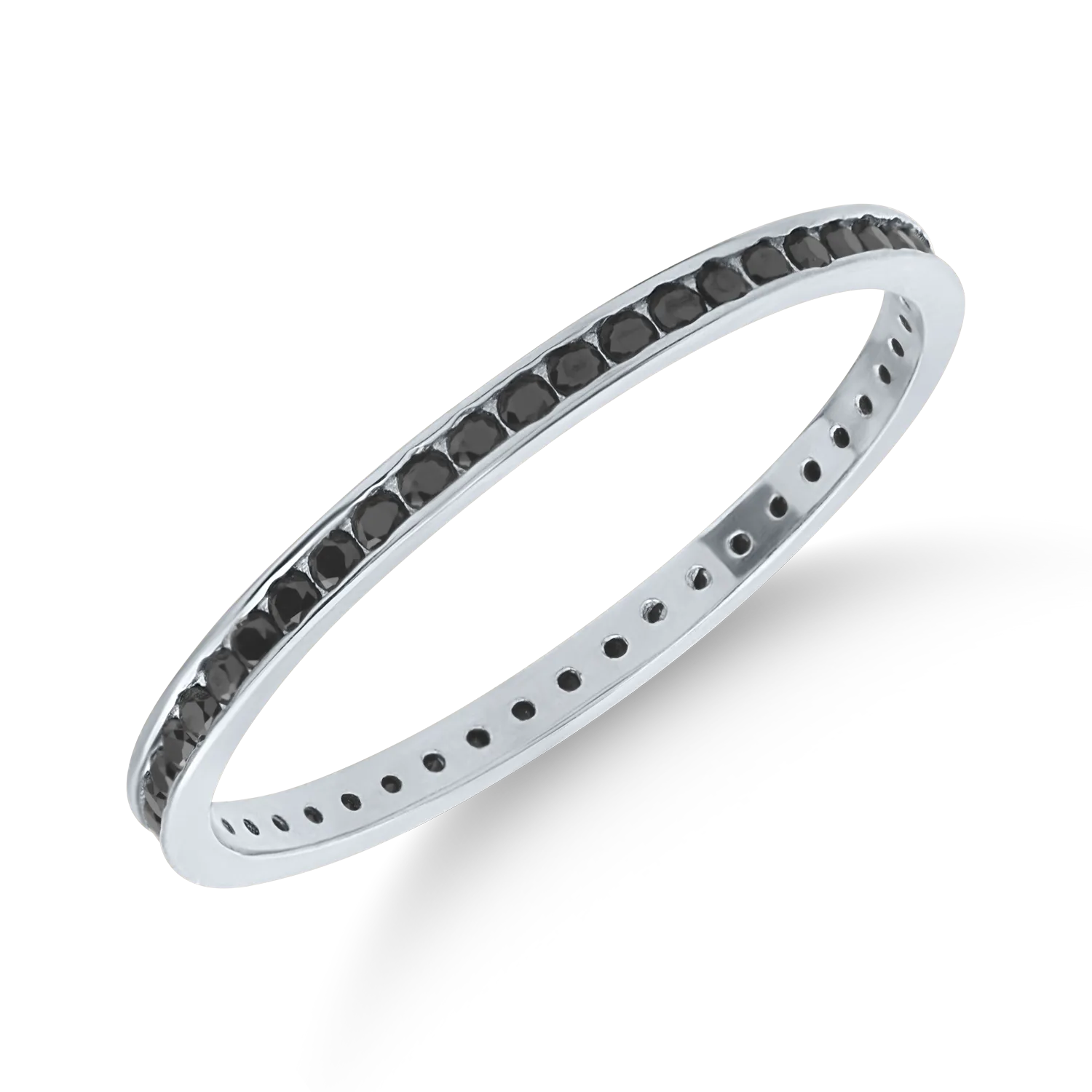 Pierścionek wieczność z białego złota z cyrkonią-163519