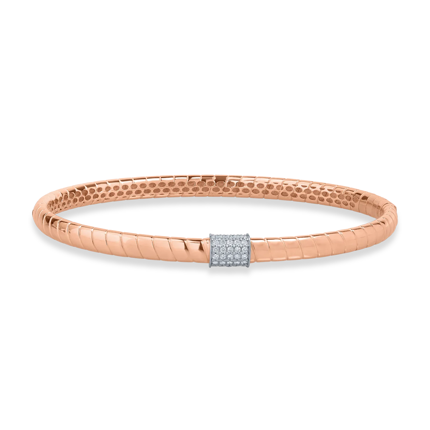 White-rose gold bracelet with 0.22ct diamonds