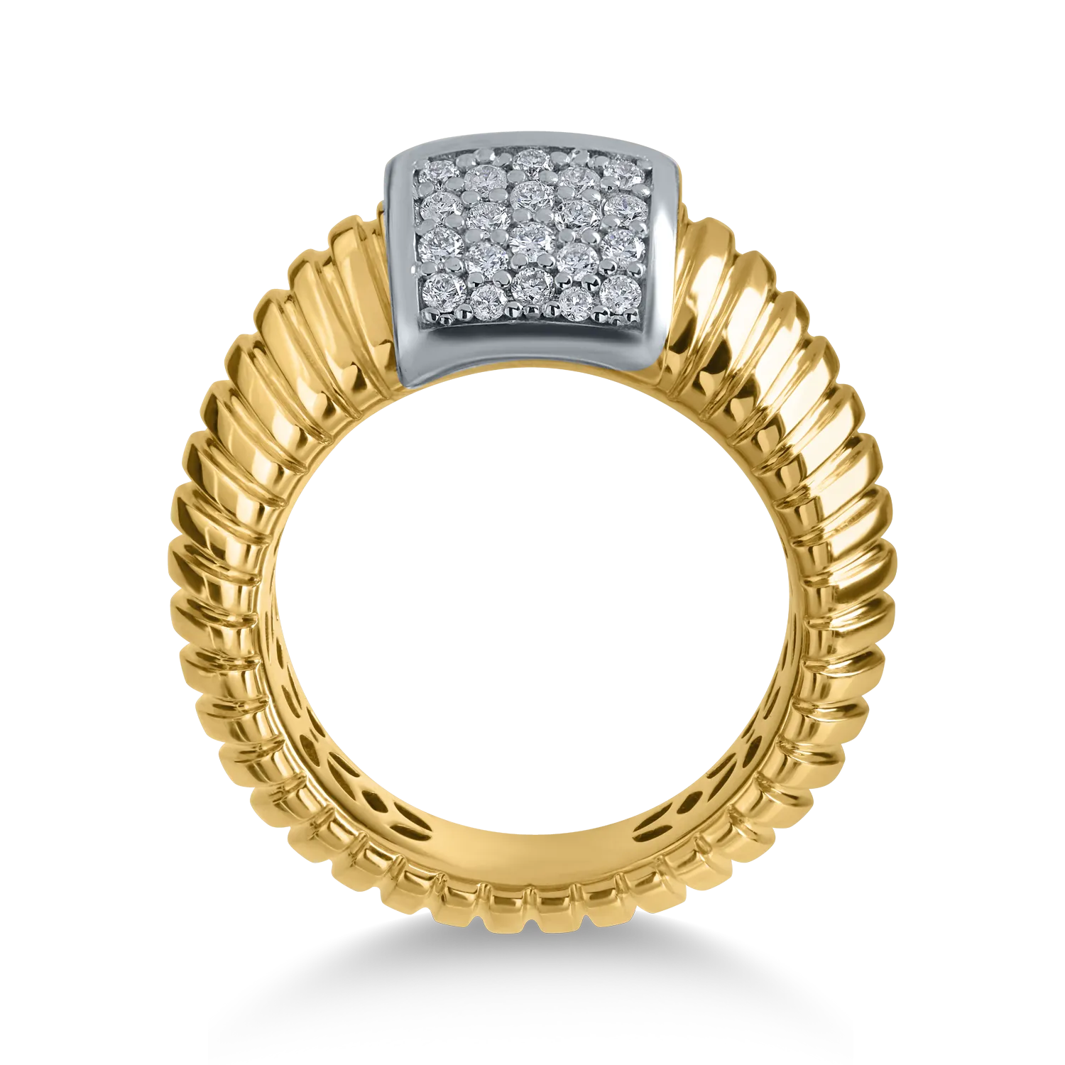 White-yellow gold ring with 0.44ct diamonds