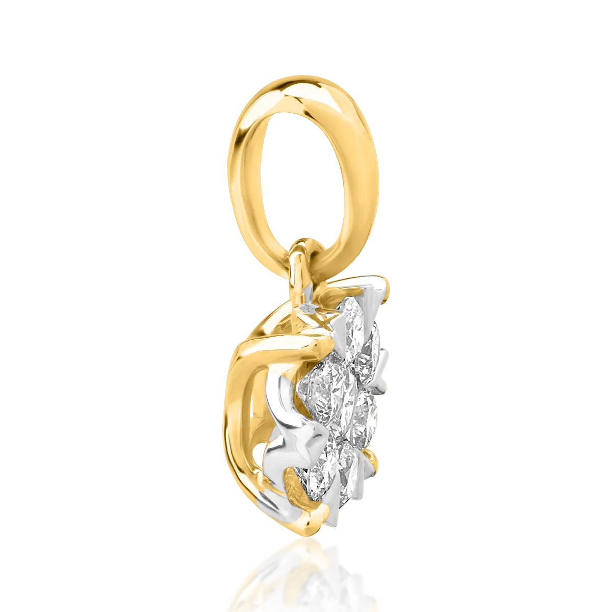 Yellow gold pendant with 0.2ct diamonds