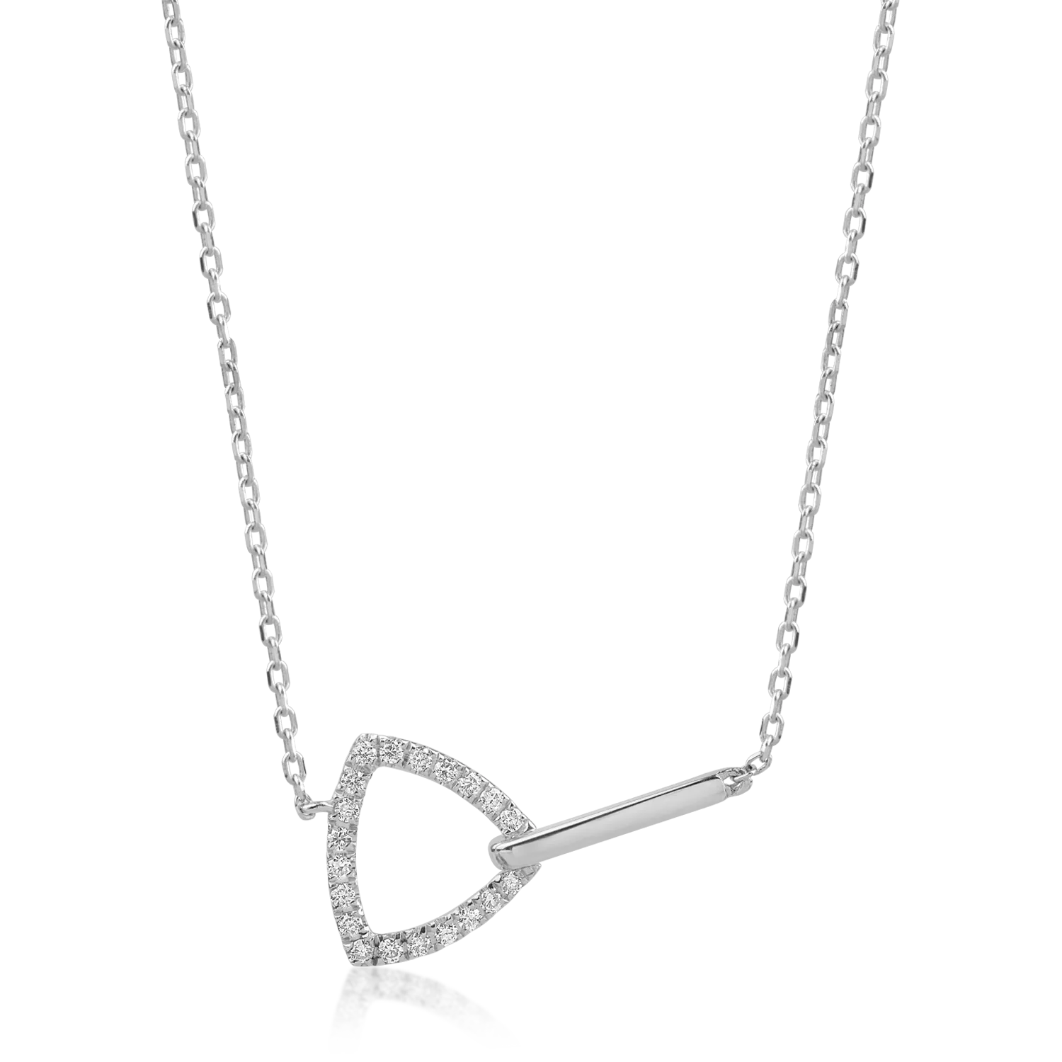 White gold pendant necklace with 0.17ct diamonds
