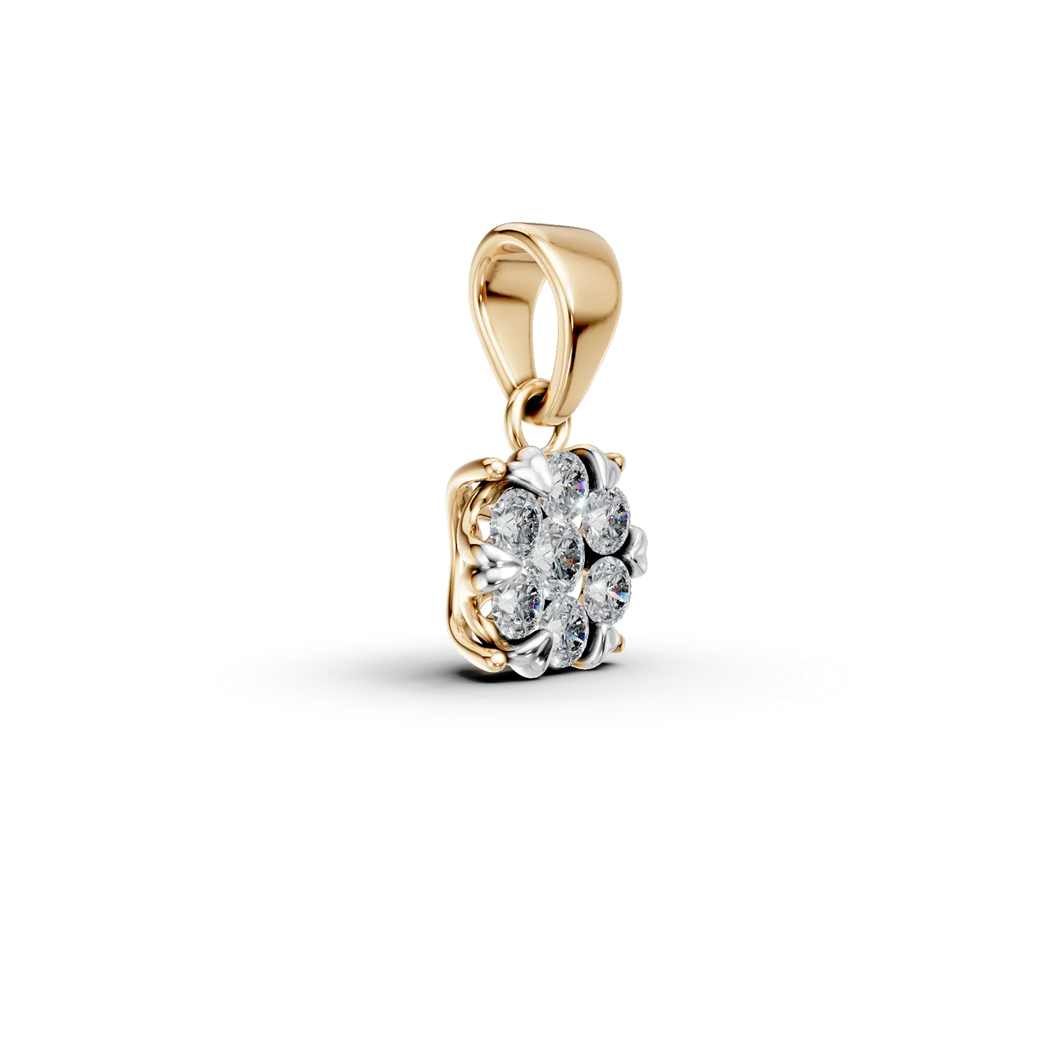 Zawieszka z żółtego złota z diamentami 0.2ct