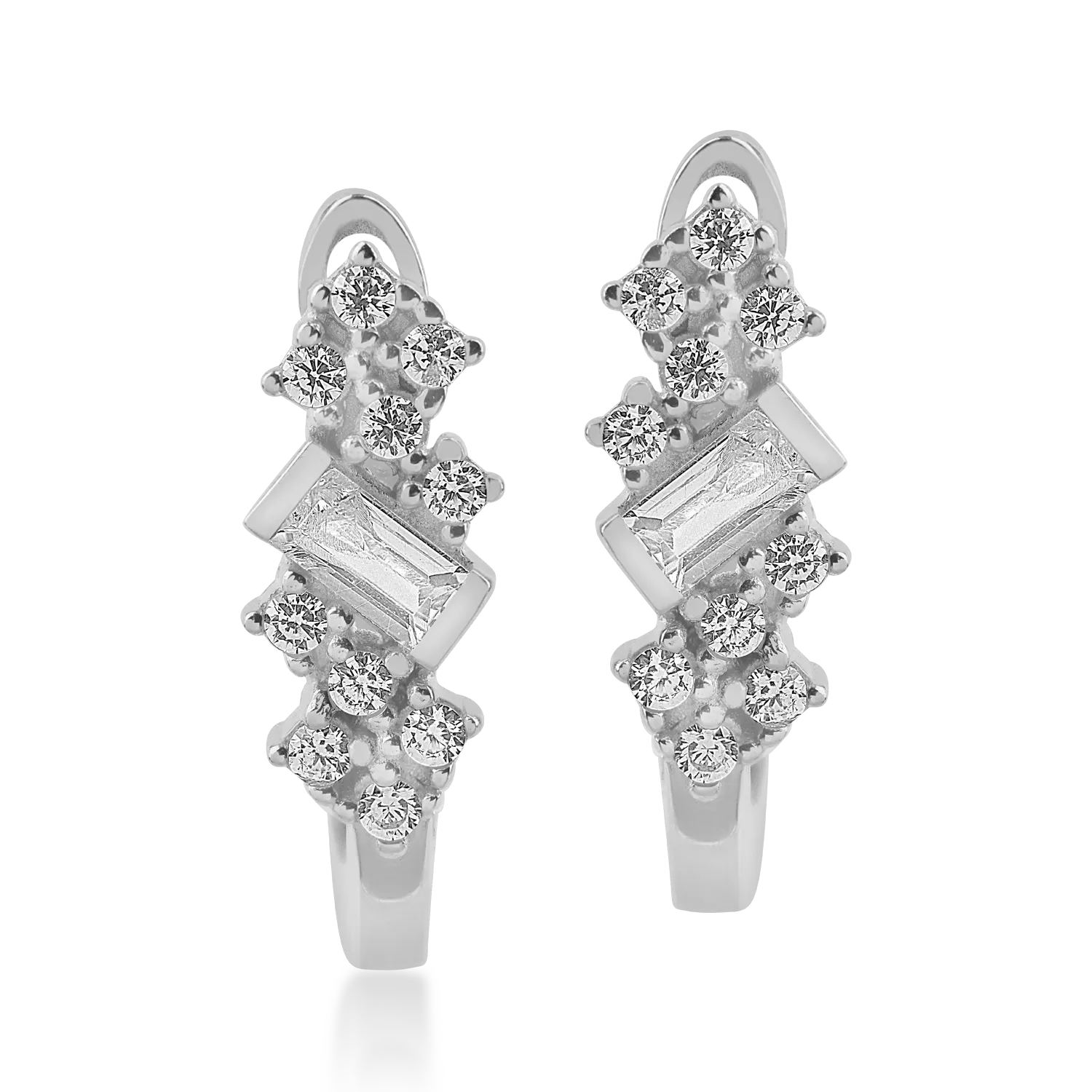 White gold earrings