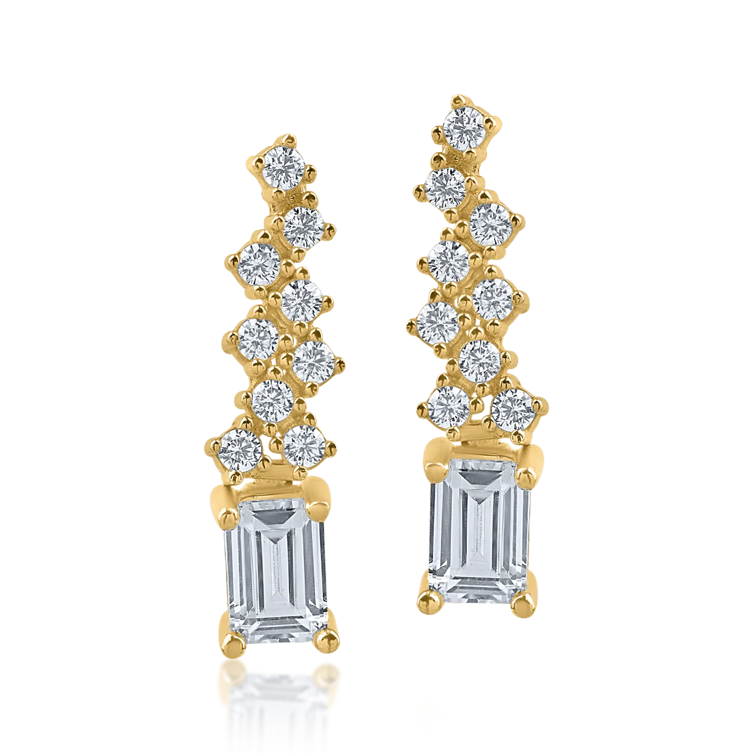 Yellow gold earrings