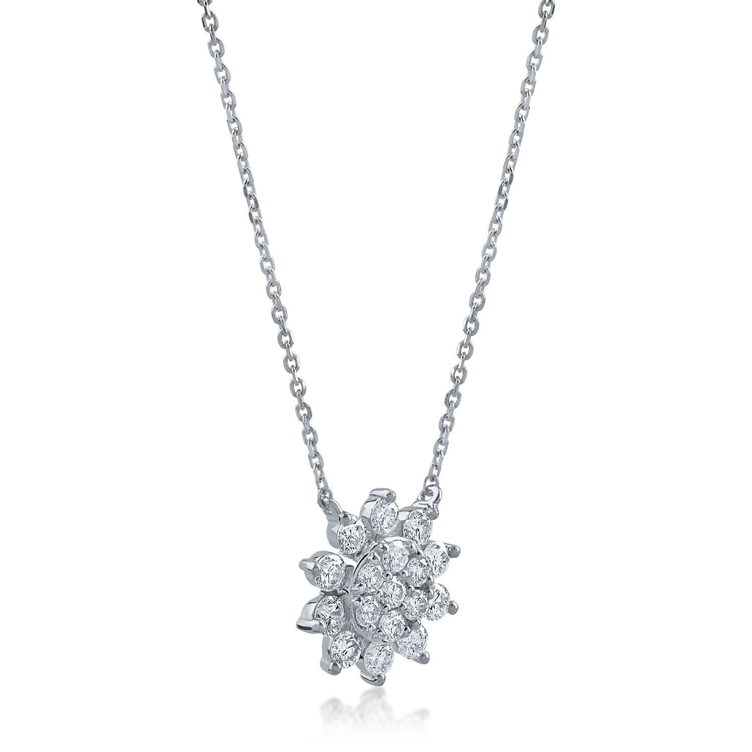White gold pendant necklace with 0.51ct diamonds