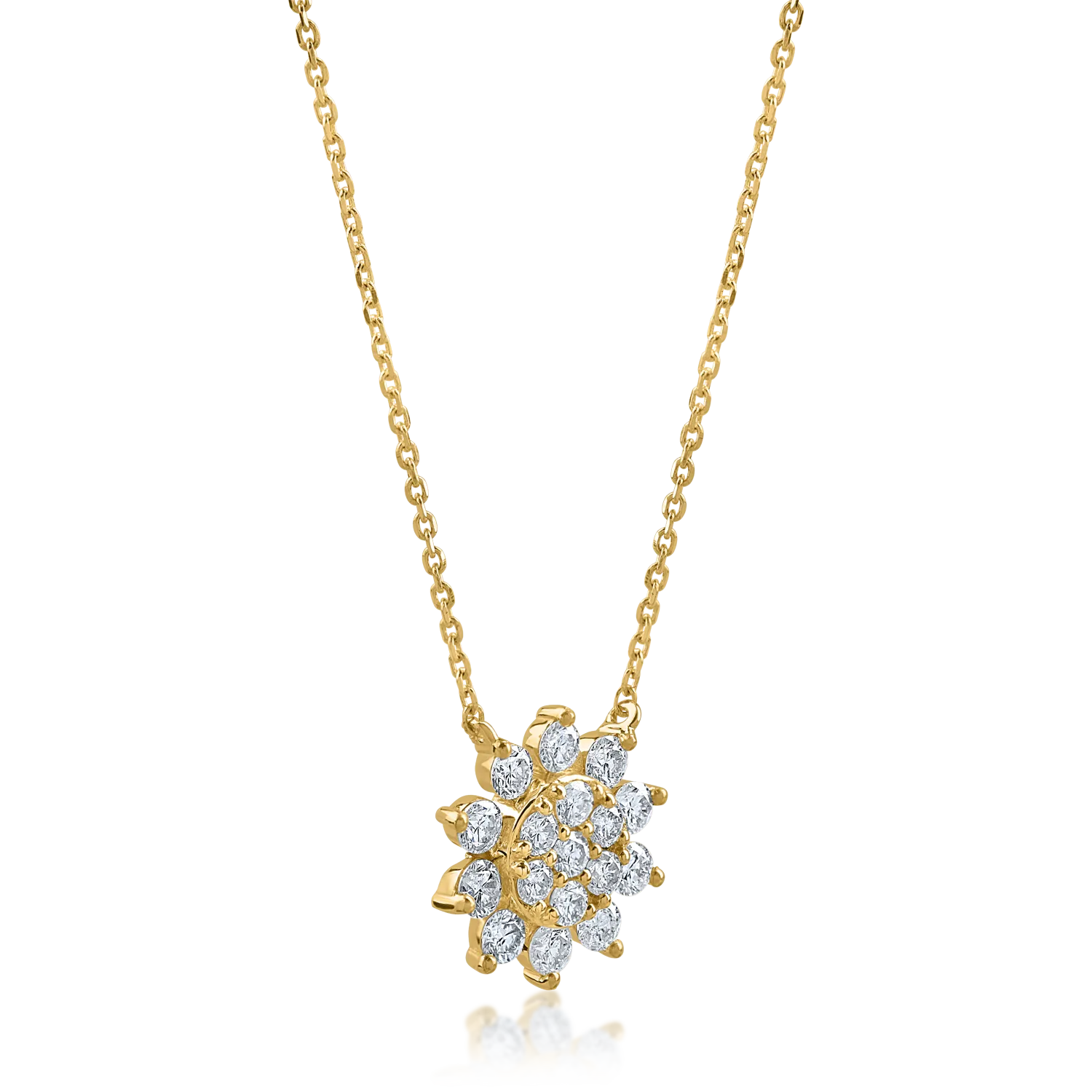 Lant cu pandantiv din aur galben cu diamante de 0.51ct