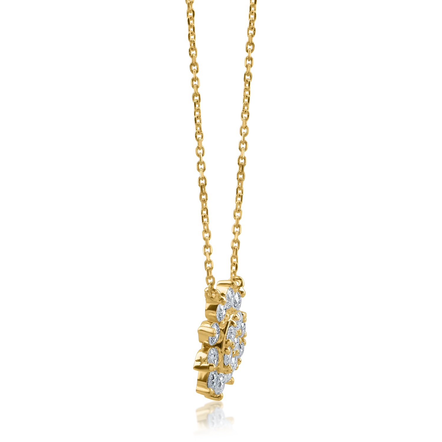 Lant cu pandantiv din aur galben cu diamante de 0.51ct